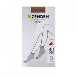 Носки капроновые женские ZENDEN. Цвет: бежевый
