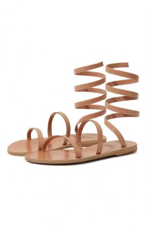 Кожаные сандалии Patent Ancient Greek Sandals. Цвет: бежевый