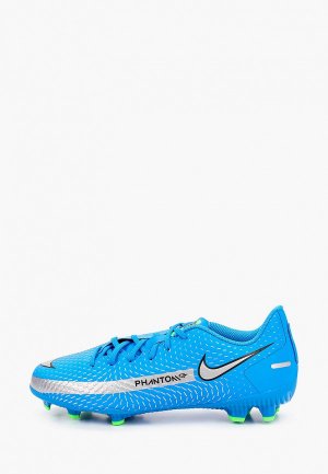 Бутсы Nike JR PHANTOM GT ACADEMY FG/MG. Цвет: голубой