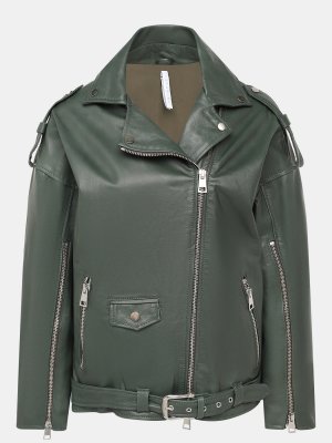 Кожаные куртки Imperial. Цвет: зеленый