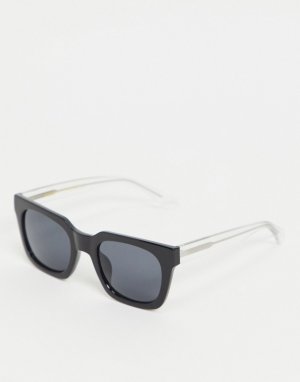 Черные квадратные солнцезащитные очки в стиле унисекс Nancy-Черный A.Kjaerbede