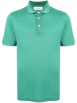 Рубашка поло с отделкой в полоску Cerruti 1881. Цвет: зеленый