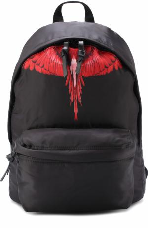 Текстильный рюкзак с принтом Marcelo Burlon. Цвет: черный