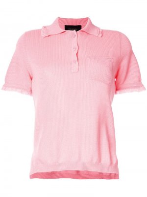 Рубашка-поло с бахромой Mr & Mrs Italy. Цвет: розовый