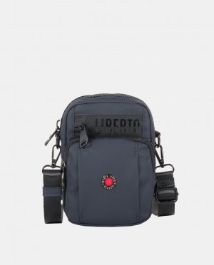 Миниатюрная нейлоновая сумка через плечо темно-синего цвета с передним карманом , темно-синий Liberto