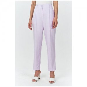 Зауженные брюки со стрелками D165/apelina Фиолетовый 44 Emka Fashion. Цвет: фиолетовый