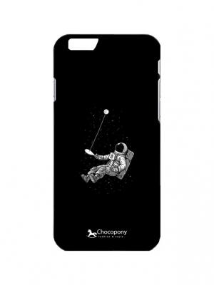 Чехол для iPhone 6/6s  Космонавт и пин-понг Арт. Black6-117 Chocopony. Цвет: черный