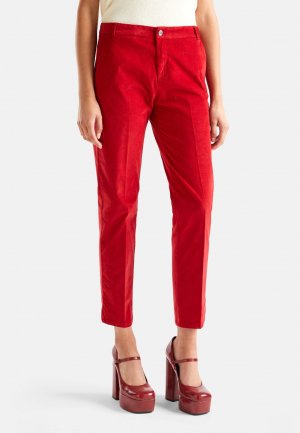 Чиносы Garment-Dyed Fine Slim Fit, красный United Colors Of Benetton