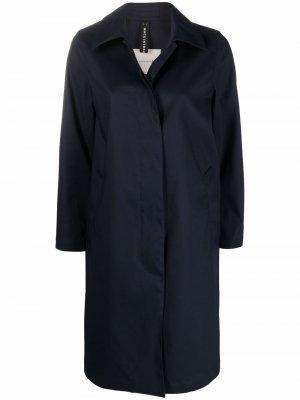 Однобортное пальто BANTON RAINTEC Mackintosh. Цвет: синий