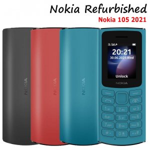 Refurbished Android Cell Phone 105 Dual SIM 4G Mobile Phones LTE 1020mAh, 1.8 Nokia