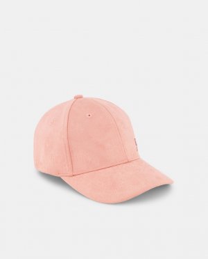 Женская кепка с эффектом замши , розовый Guess