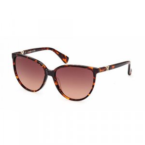 Солнцезащитные очки MM 0045 54F, круглые, оправа: пластик, для женщин, черный Max Mara. Цвет: черный