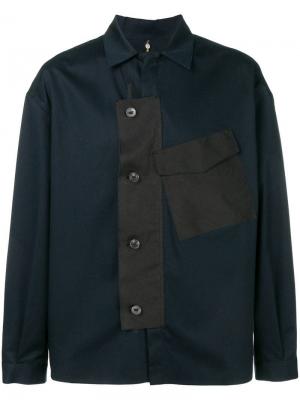 Куртка с контрастной планкой Oamc. Цвет: синий