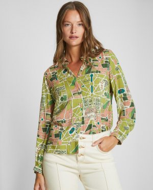 Женская рубашка с длинным рукавом Versailles Map , зеленый Trucco