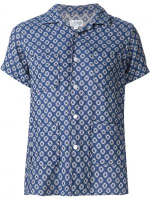 Рубашка с жаккардовым узором Engineered Garments. Цвет: синий