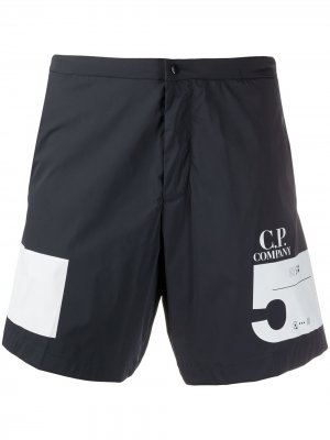 Плавки-шорты с логотипом C.P. Company. Цвет: черный