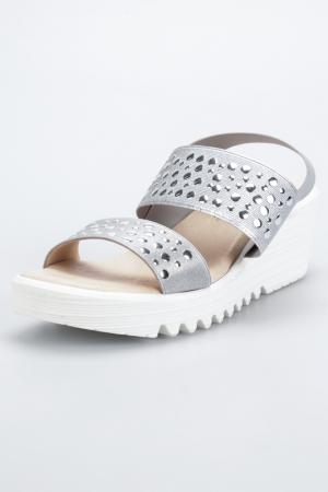 Wedge sandals AGILIS BARCELONA. Цвет: silver