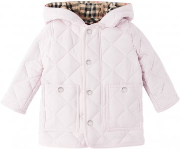 Стеганое пальто Baby Pink Алебастровый розовый Burberry