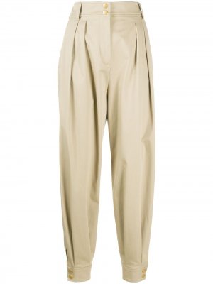 Зауженные брюки с завышенной талией Alberta Ferretti. Цвет: нейтральные цвета