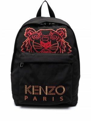 Embroidered Tiger Head backpack Kenzo. Цвет: черный