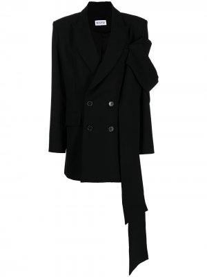 Двубортное пальто асимметричного кроя Maticevski. Цвет: черный