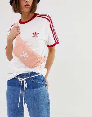 Розовая сумка-кошелек на пояс с логотипом -Розовый adidas Originals
