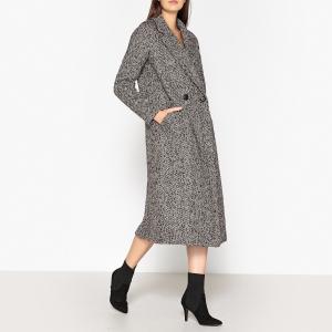 Пальто длинное с зигзагообразным рисунком LA BRAND BOUTIQUE COLLECTION. Цвет: серый