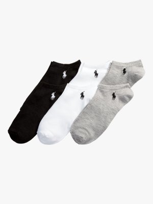 Носки-кеды с низким вырезом и логотипом Polo , серый/мульти Ralph Lauren