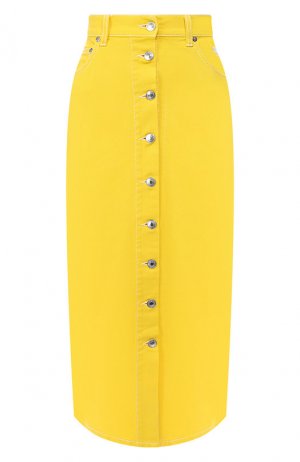 Джинсовая юбка MSGM. Цвет: желтый