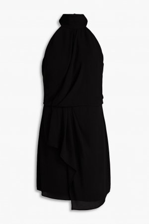 Платье мини Harlow из крепдешина с драпировкой HALSTON HERITAGE, черный Heritage