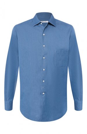 Джинсовая рубашка Loro Piana. Цвет: голубой