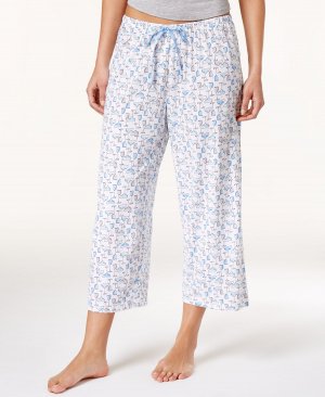 Трикотажные пижамные штаны-капри с принтом , белый Hue