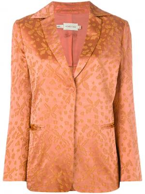 Декорированный пиджак Romeo Gigli Vintage. Цвет: жёлтый и оранжевый