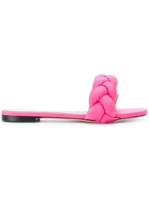 Слипперы с открытым носком Marco De Vincenzo. Цвет: розовый и фиолетовый