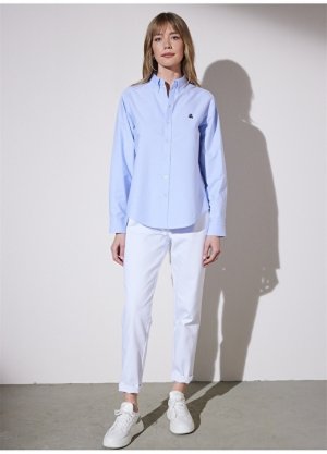 Синяя женская рубашка Brooks Brothers