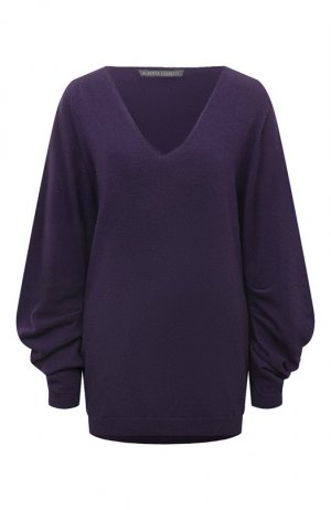 Пуловер из шерсти и кашемира Alberta Ferretti. Цвет: фиолетовый