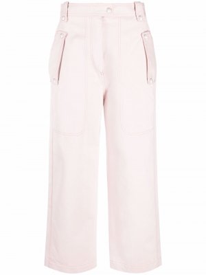 High-waisted cropped trousers IRO. Цвет: розовый