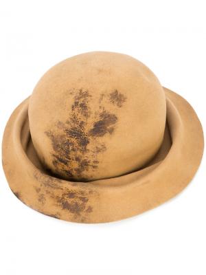 Шляпа с выжженным эффектом Horisaki Design & Handel. Цвет: бежевый