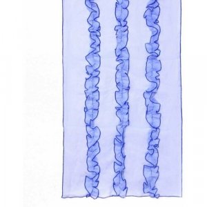 Шарф , натуральный шелк, 160х45 см, one size, синий Basile. Цвет: синий