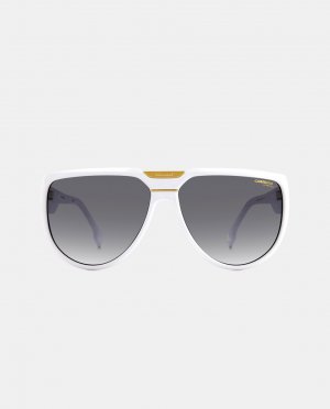 Белые круглые мужские солнцезащитные очки , белый Carrera