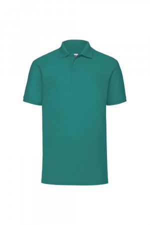 Рубашка поло с короткими рукавами из пике 65/35, зеленый Fruit of the Loom