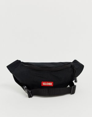 Черная сумка-кошелек на пояс с логотипом Globe. Цвет: черный