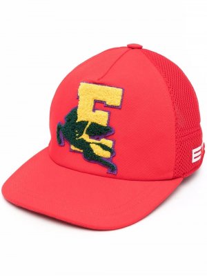 Logo-embroidered cotton cap ETRO. Цвет: красный