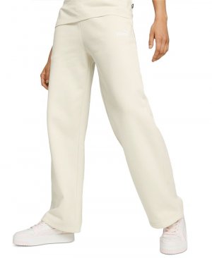 Женские прямые брюки с логотипом Active Essential Puma, белый PUMA