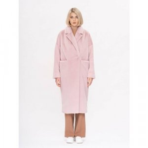 Пальто , размер 42, розовый ALEF. Цвет: розовый