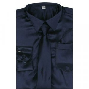 Школьная рубашка , размер 116-122, синий Imperator. Цвет: синий/темно-синий