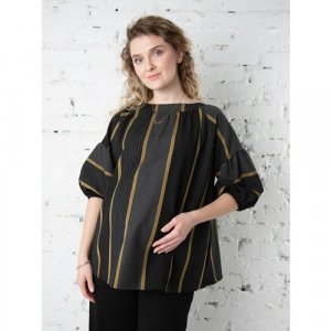 Блуза , размер 44-46, черный Мамуля Красотуля. Цвет: черный/желтый