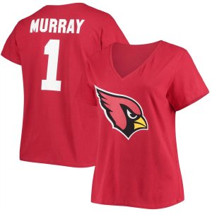 Женская футболка с логотипом Kyler Murray Cardinal Arizona Cardinals, большие размеры, имя и номер, v-образным вырезом Fanatics