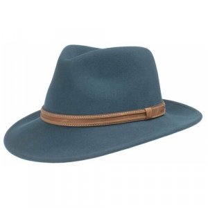 Шляпа , размер 61, синий Bailey. Цвет: синий/темно-синий