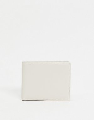Белый бумажник с контрастной подкладкой черного цвета Smith & Canova And